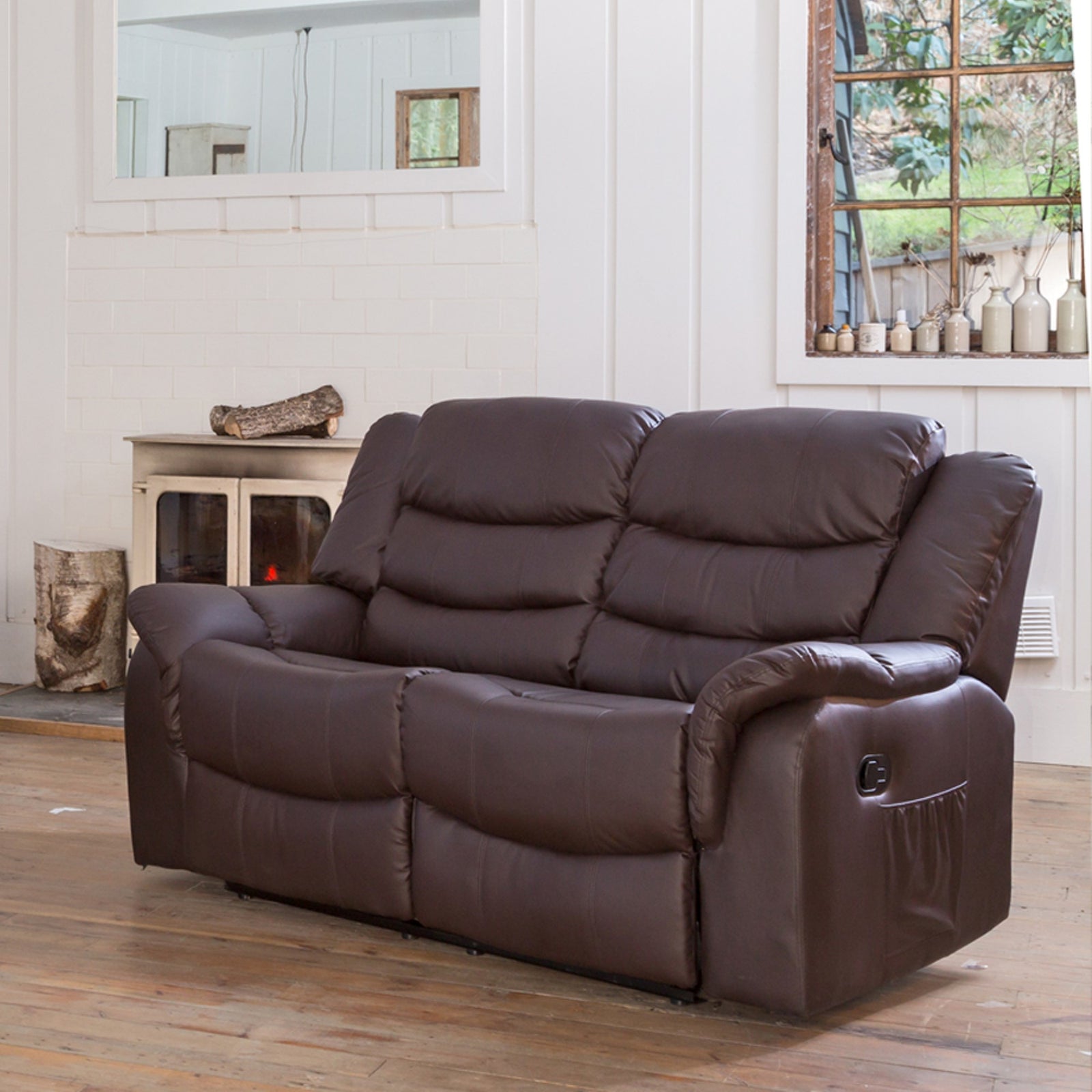 Almeira 2 Seat Recliner Sofa | 2 | Brown