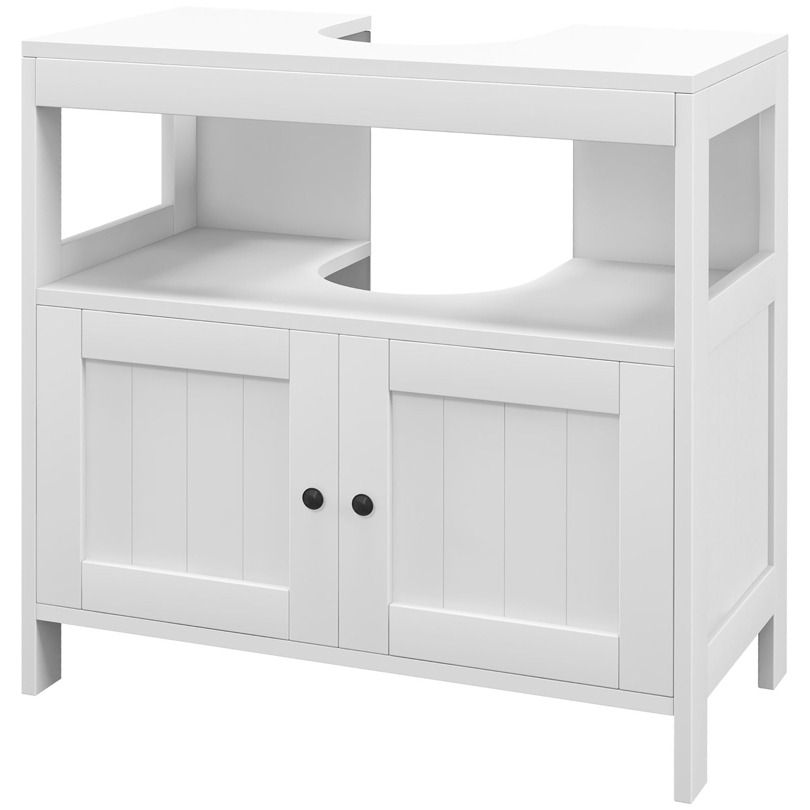Bathroom Pedestal Under Sink Cabinet With Door | One Size | White