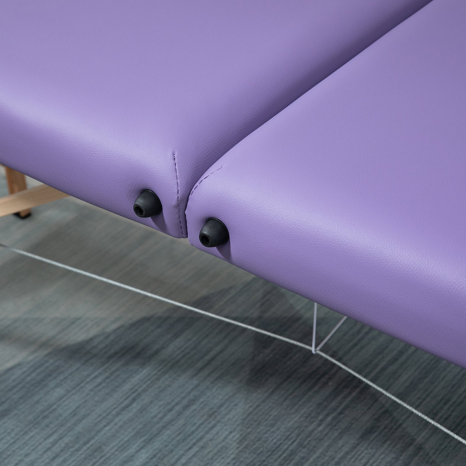Wooden Folding Spa Beauty Massage Table W/ 2 Sections | One Size | Purple