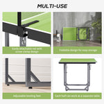 Foldable Mini Tennis Table With Net Steel 182cm Indoor | Green