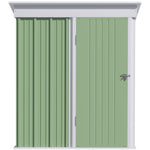 Steel Garden Shed, Small Lean-to Shed For Bike Tool, 5x3 Ft | Green