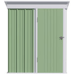 Steel Garden Shed, Small Lean-to Shed For Bike Tool, 5x3 Ft | Green