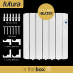 Electric Panel Heater Oil Filled Radiator Day Timer Wall Mounted Low Energy Retention Digital Thermostat Convector | 900w | White