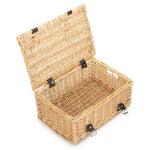 36cm Unlined Buff Wicker Empty Picnic Basket | One Size | Brown