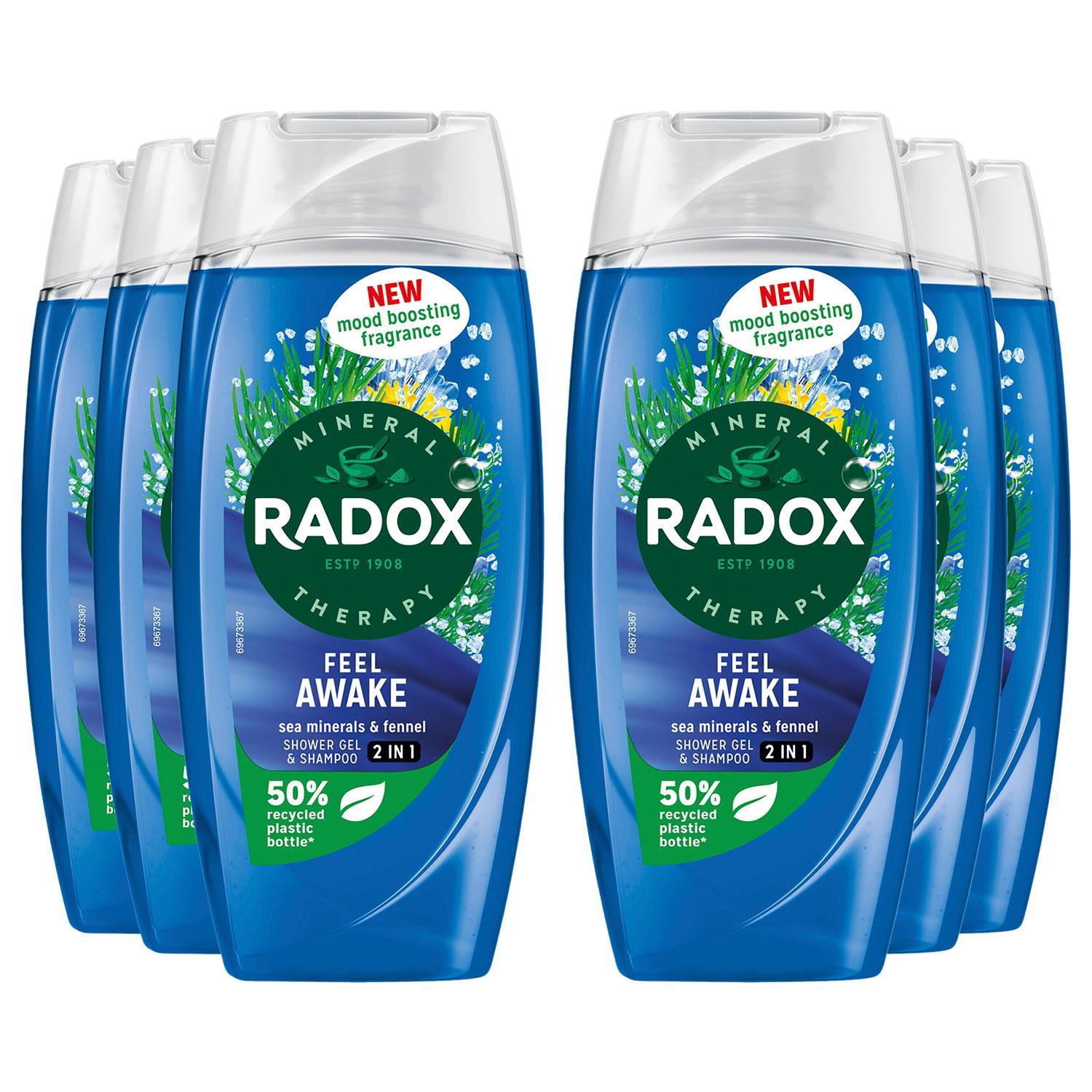 Body Wash & Shampoo 2in1 Feel Awake With Fennel & Sea Minerals, 225ml, 6pk | 6 | Blue