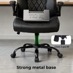 Executive Office Chair Pu Leather Reclining Desk Chair Flip-up Armrests | Black