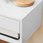 Floating Bedside Table Set Of 2 Wall Mounted Nightstand | Set-of-2 | White