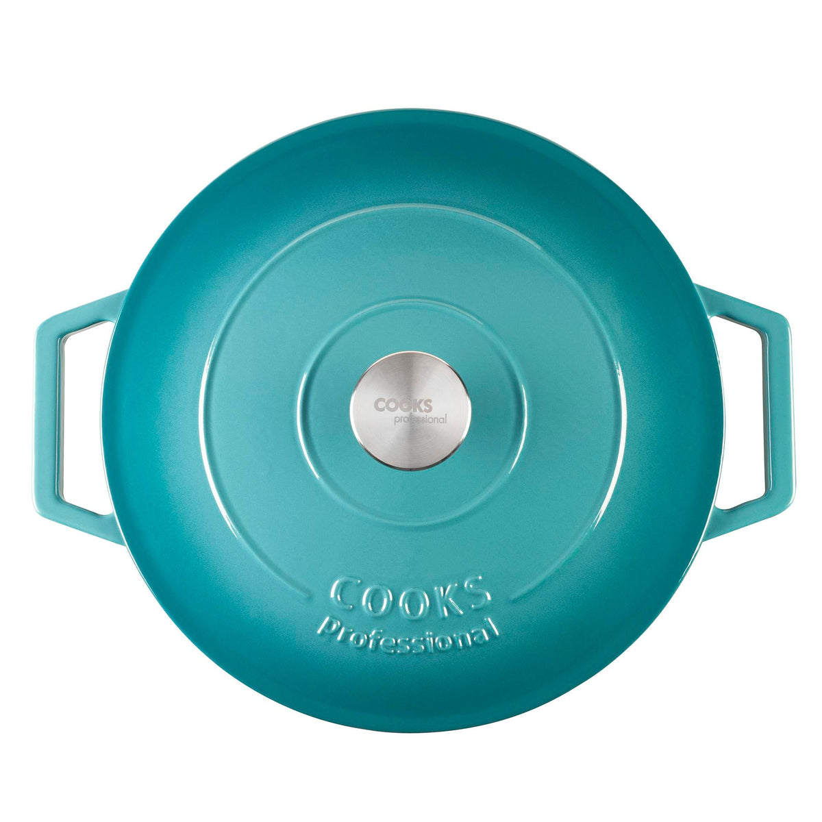 Cast Iron Casserole Dish 28cm Oven Proof Pan & Lid | 28cm | Blue