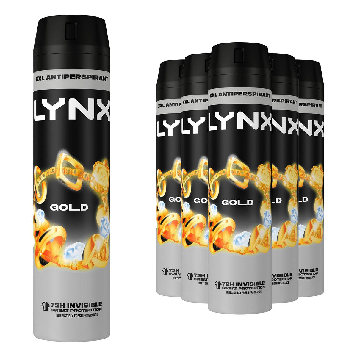 Xxl Anti-perspirant Deodorant Body Spray Gold 72h Protection 250ml | Set of 30