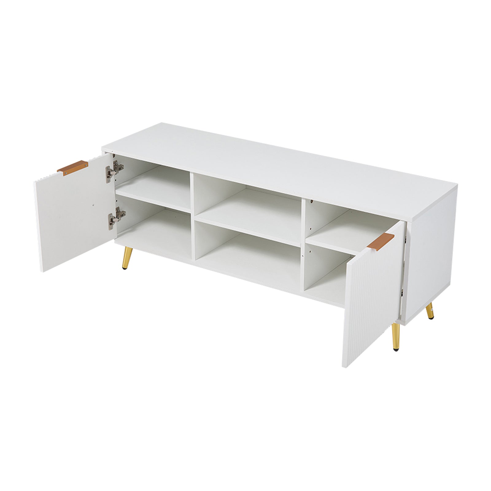 Breeins Tv Stand Entertainment Center With Open Shelves And Storage Cabinets