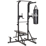 HOMCOM Home Gym Power Tower With Bench And Punching Bag