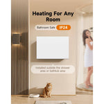 1000w/1500w/2000w Convection Heater With Wifi App & Voice Control, 3 Modes, Smart Thermostat, 24h/7d Timer, Child Lock, Wall Mounted Or Freestanding | Medium
