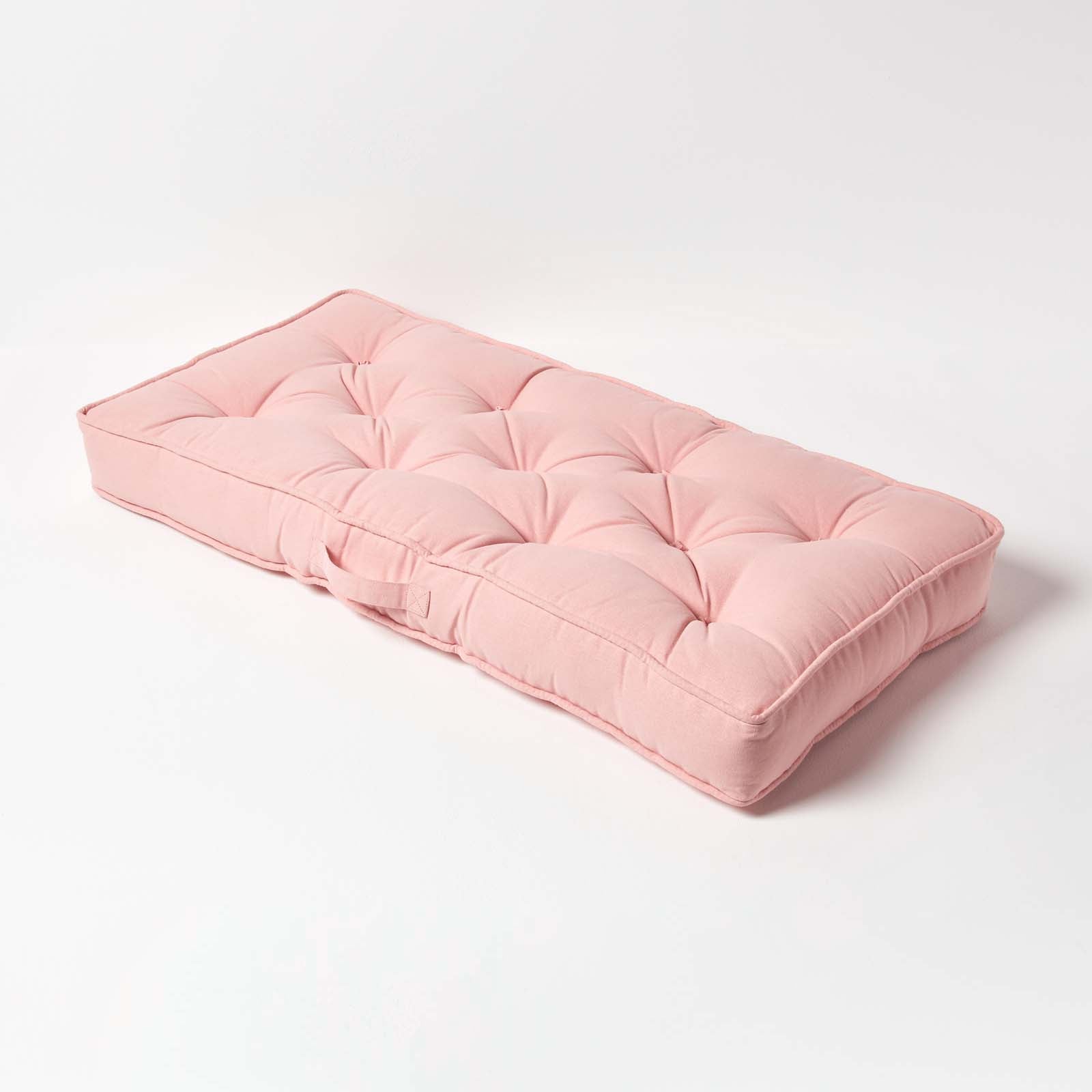 Cotton 2 Seater Booster Cushion | 50cm x 100cm | Pink
