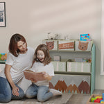 Kids Storage Units With 6 Boxes, Childrens Toy Storage Organiser | Green