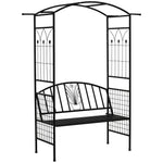 Garden Arbour Arch Metal Bench Loveseat