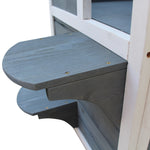 Wooden Cat House Condos Cat Cave 2 Floor Pet Shelter Outdoor Furniture