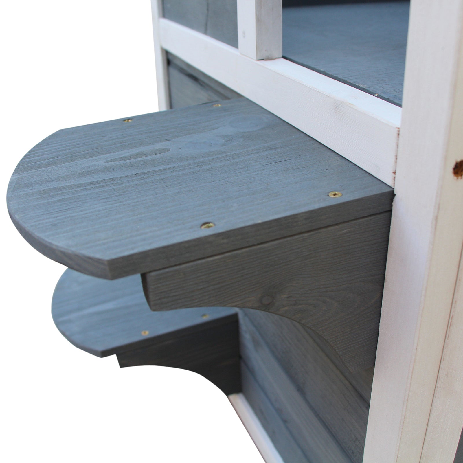 Wooden Cat House Condos Cat Cave 2 Floor Pet Shelter Outdoor Furniture