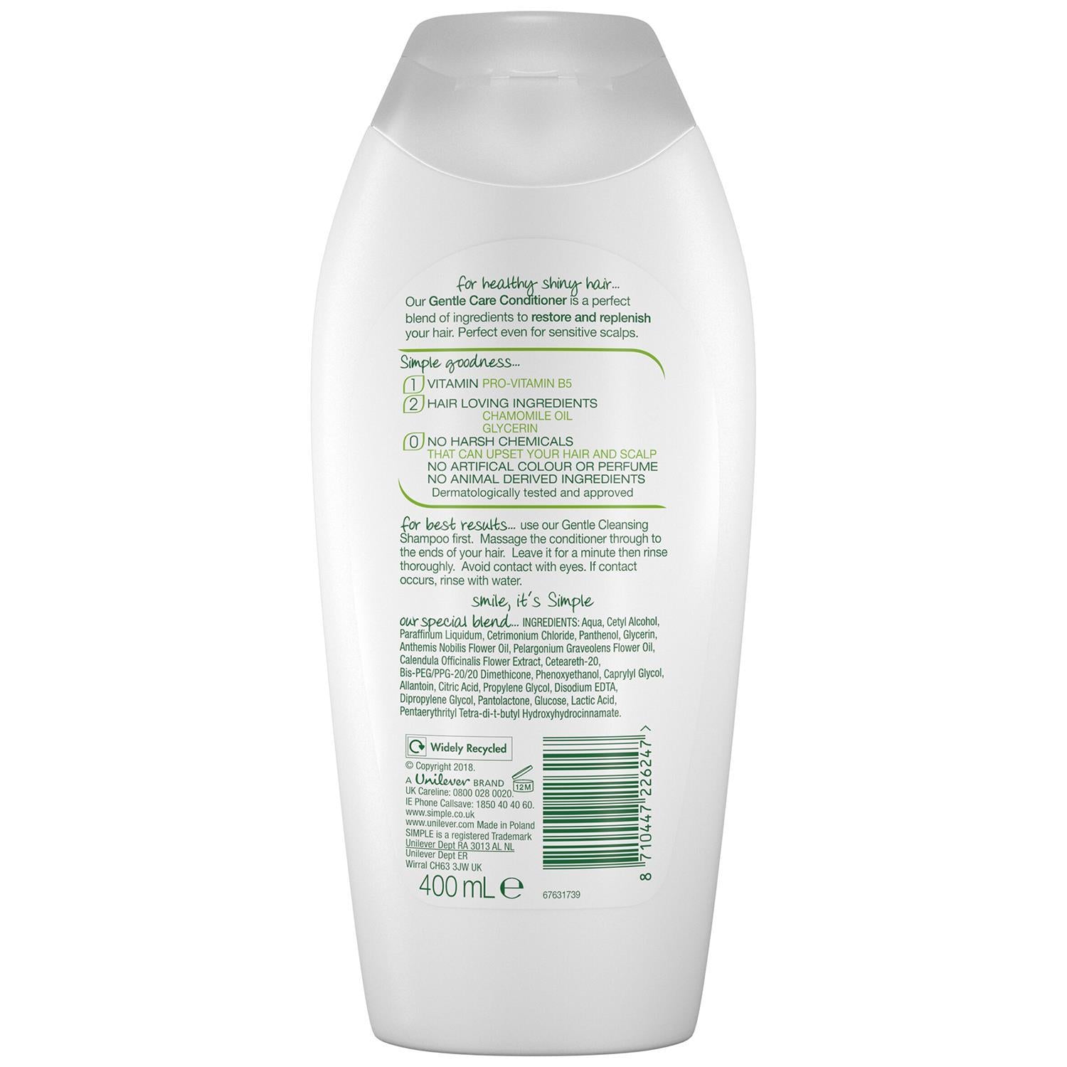 Gentle Care Shampoo & Conditioner 400ml Bundle | Set of 6