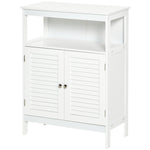 Wooden Bathroom Floor Cabinet With Door Corner Storage