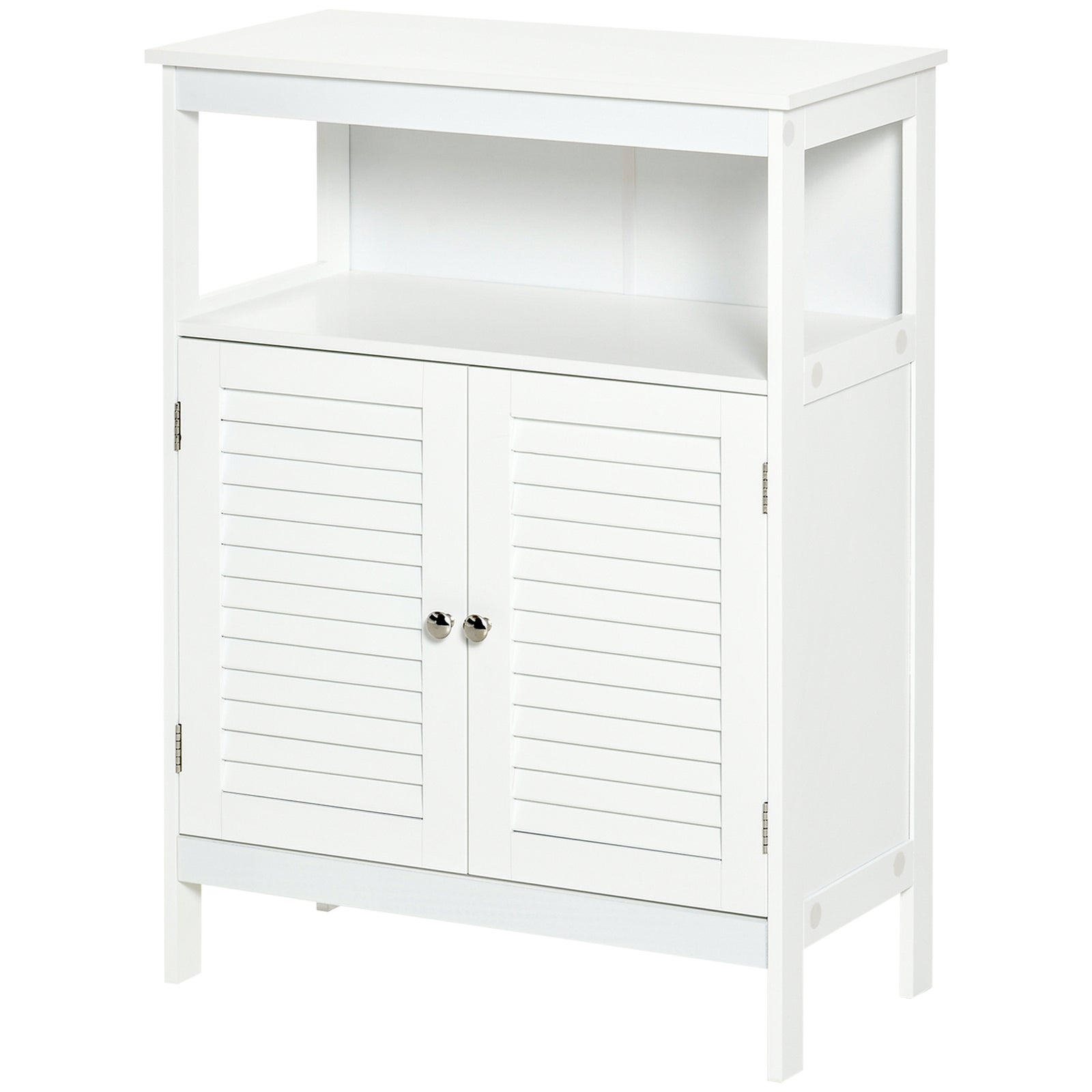 Wooden Bathroom Floor Cabinet With Door Corner Storage