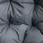 Hang Chair With Thick Cushion, Foldable Basket & Cup Holder