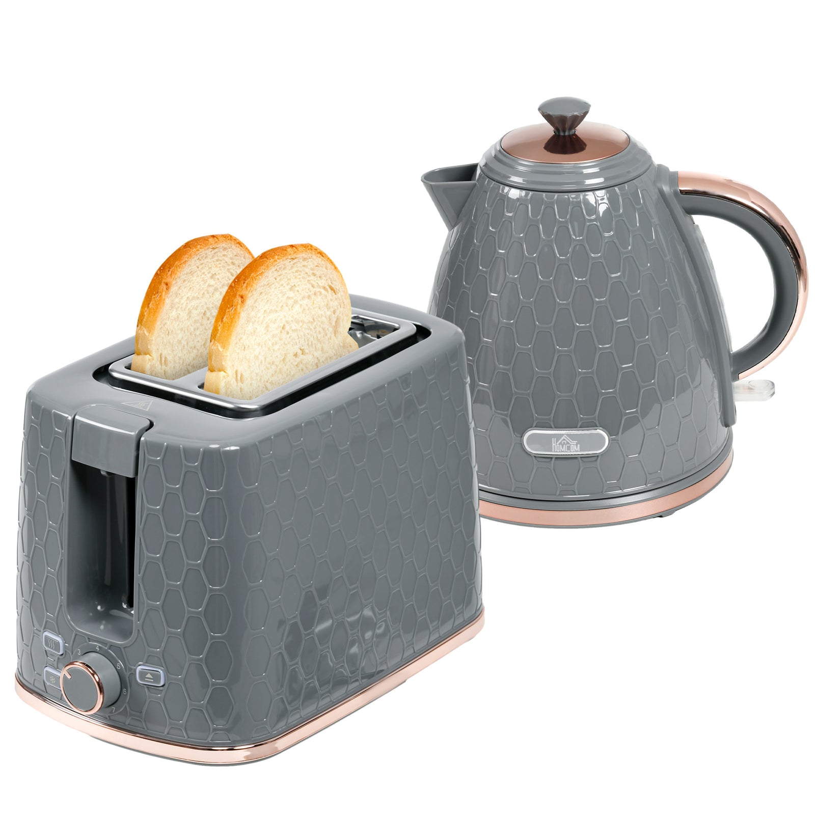 1.7l Kettle and 2 Slice Toaster Set With Defrost Reheat | Medium