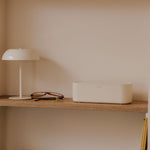 Bathroom Organiser Storage Box Freestanding Alife Collection | Pearl White