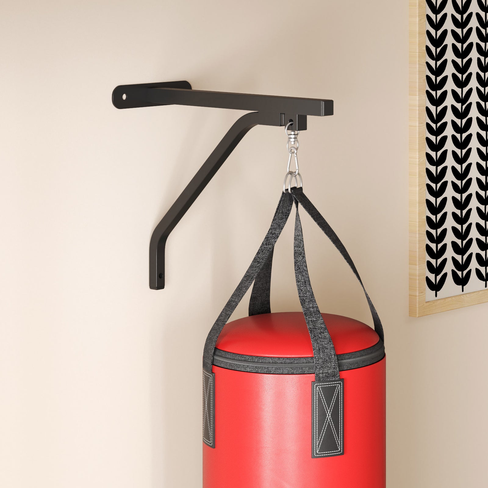 Unfilled Punching Bag Set With Boxing Gloves | Red
