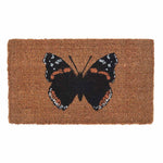 HOMESCAPES Red Admiral Butterfly Coir Non-slip Door Mat