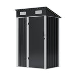 4 X 3ft Metal Garden Storage Shed With Lockable Door | Black