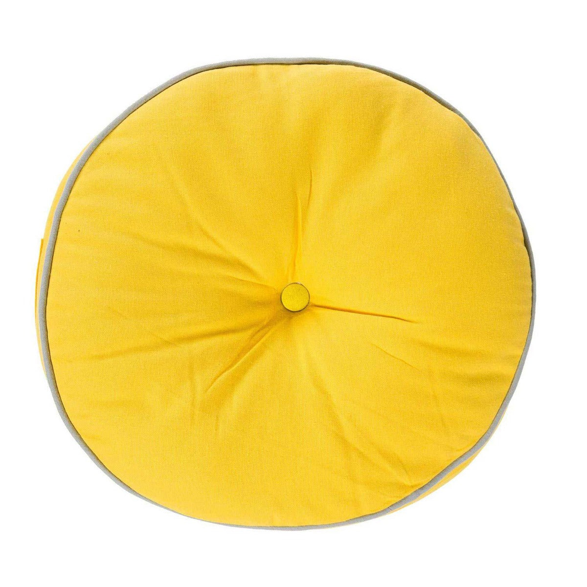 Round Plain Floor Cushion | 43cm x 43cm | Yellow