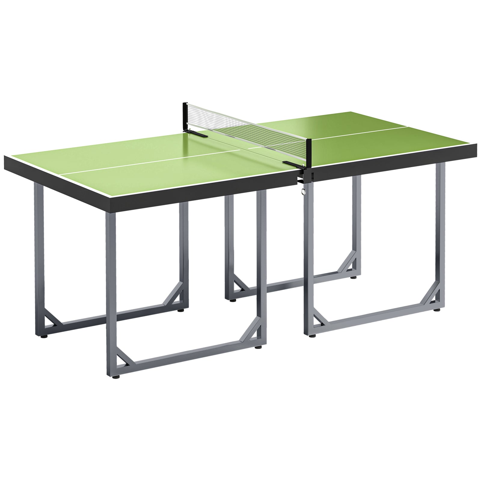 Foldable Mini Tennis Table With Net Steel 182cm Indoor | Green