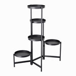 5-tier Foldable Iron Plant Stand Multi-layer Freestanding Flower Rack For Indoor & Outdoor Use
