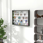 5-tier Wall Display Shelf Unit Cabinet Shelves Glass Doors | One Size | Multi Colour