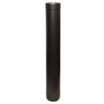 Flue Pipe Straights Various Sizes for 5" inch (125mm) | 1000mm | Black