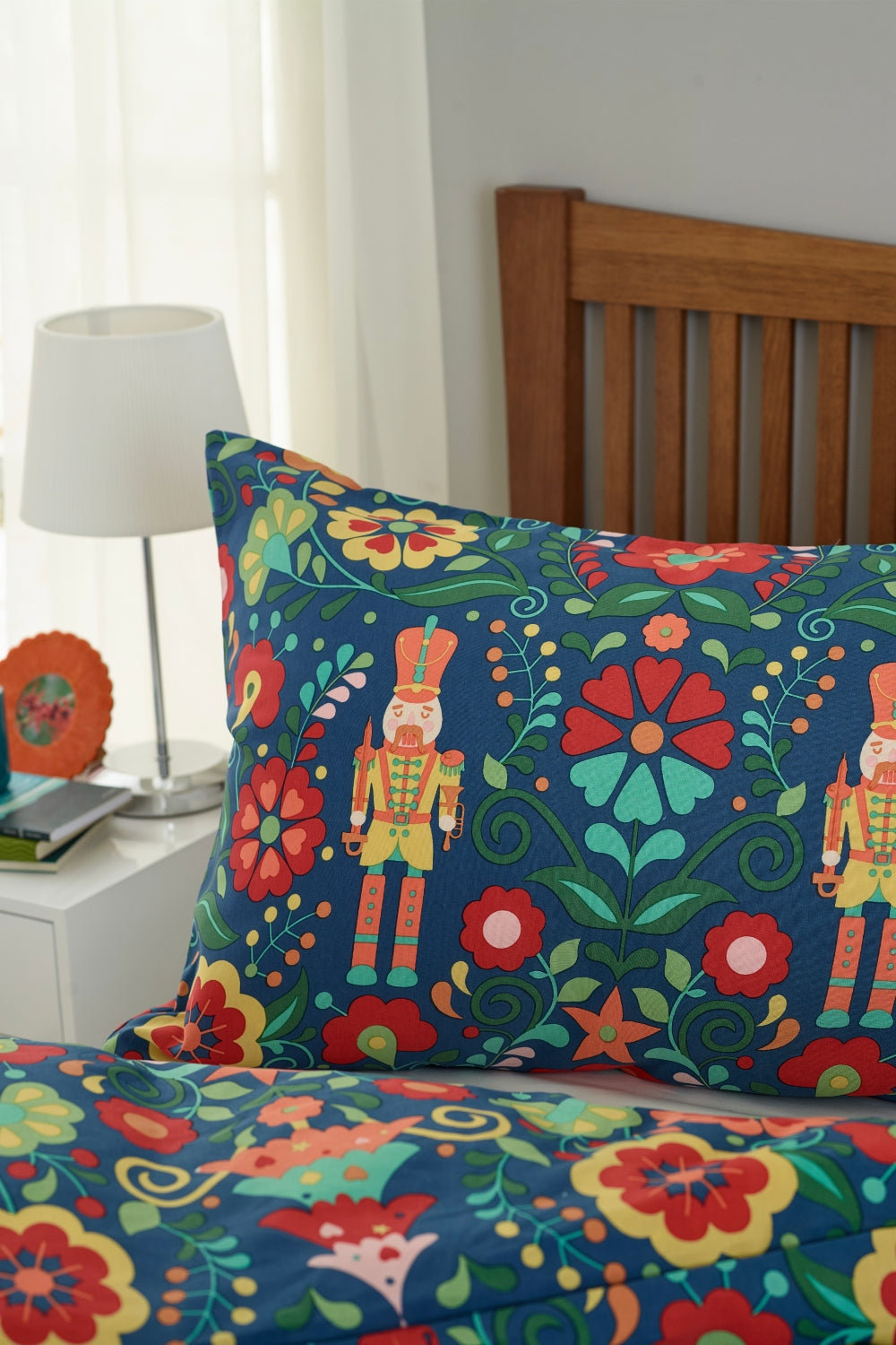Folkloric Nutcracker Easycare Duvet Cover Set – 200tc Cotton Rich Printed Bedding | Super King