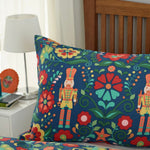 Folkloric Nutcracker Easycare Duvet Cover Set – 200tc Cotton Rich Printed Bedding | Double