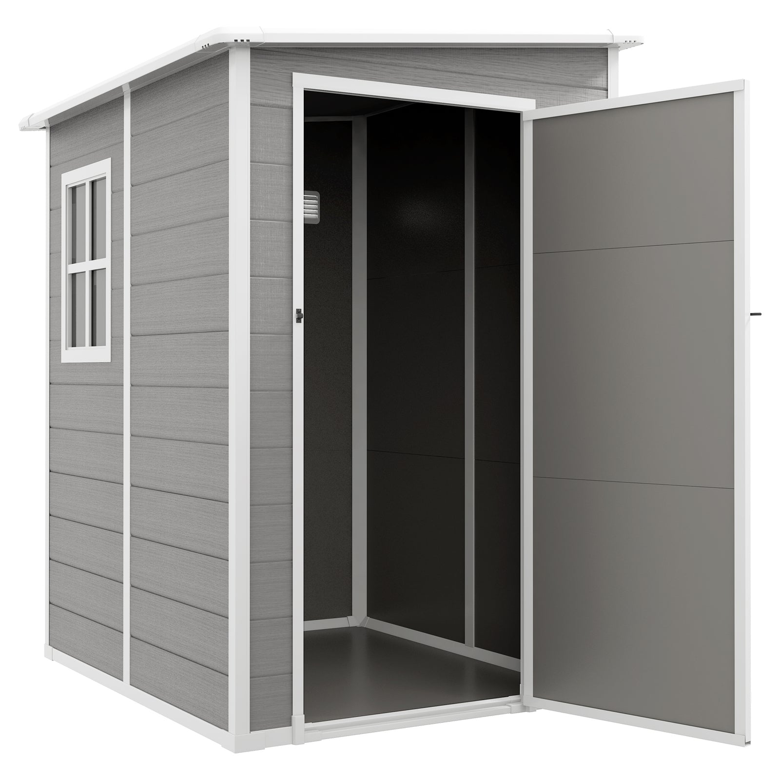 Plastic Garden Shed, Lockable Tool Storage House Lean To