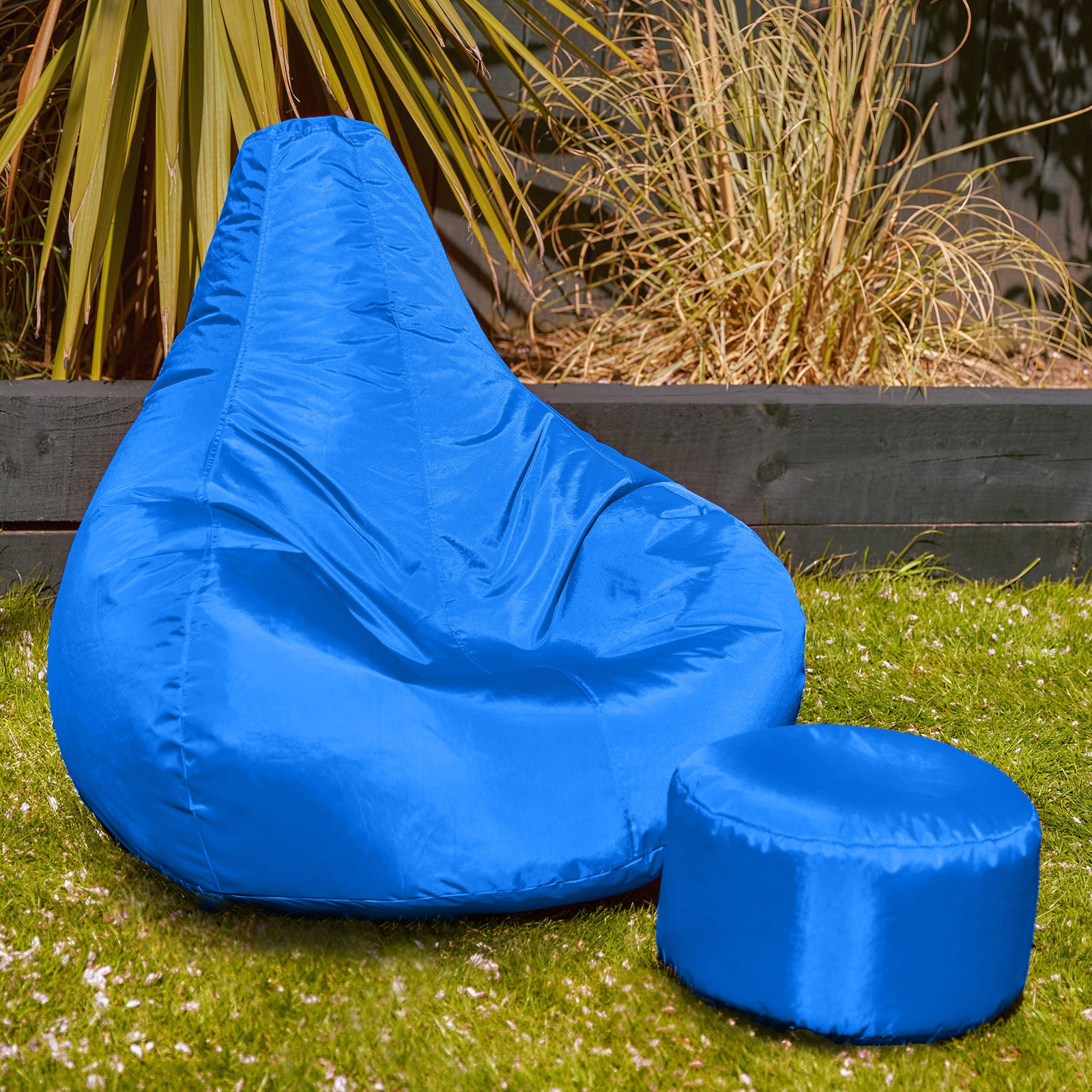 Recliner Indoor Outdoor Bean Bag Chair & Pouffe Chair | Blue
