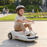 12v Electric Wiggle Car With Pedal, 2 Speeds, Soft Start | White