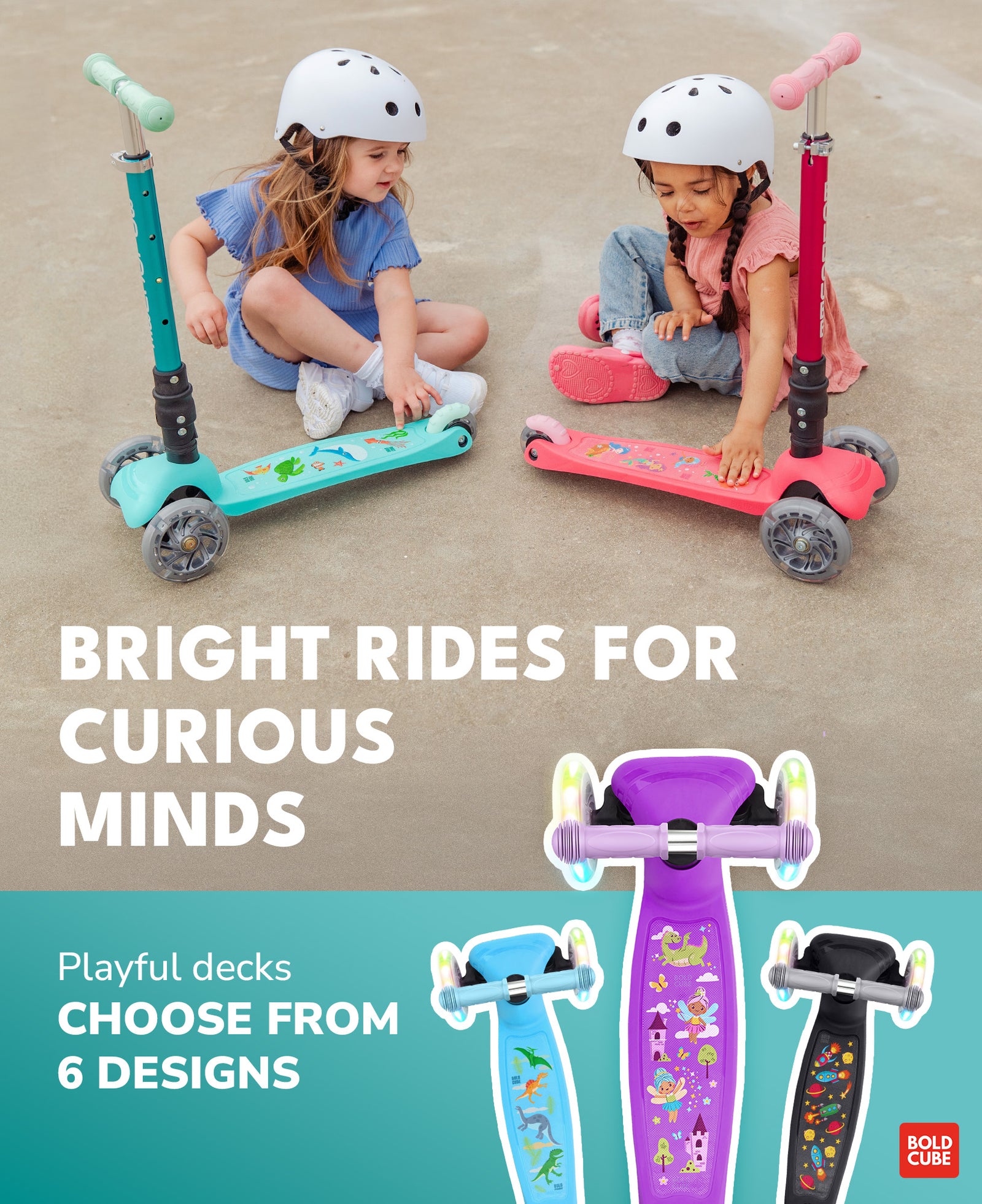 Teeny Fold 3 Wheel Scooter | Ocean