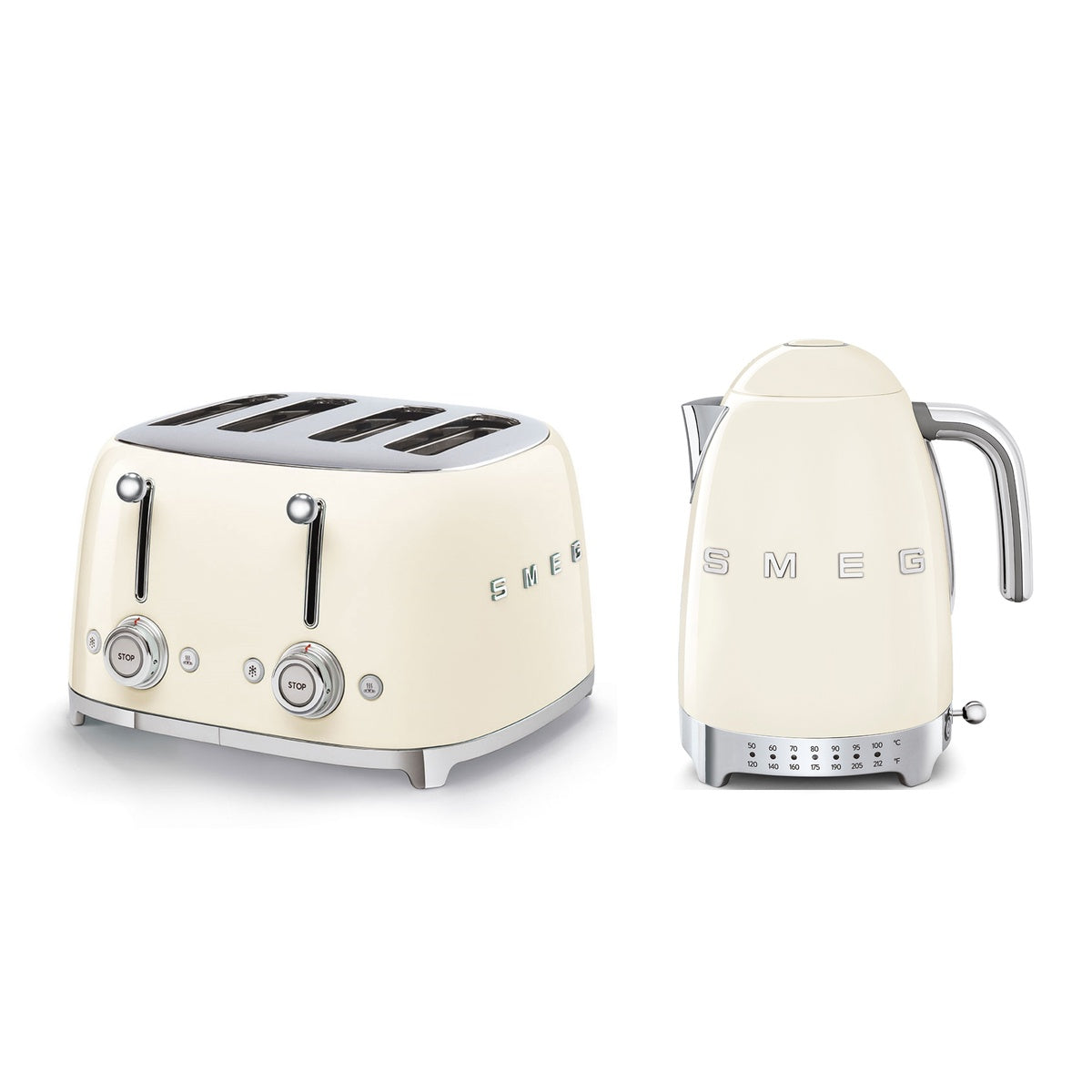 Tsf03, Klf04 4-slice Toaster & Variable Temperature Kettle | Cream