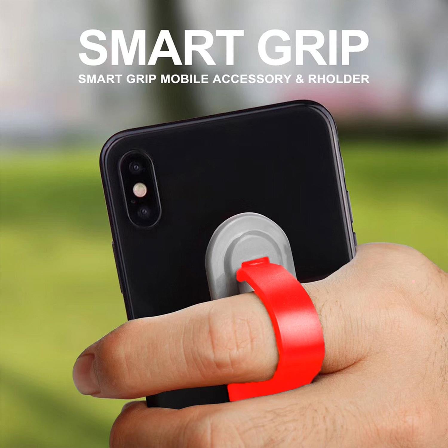 Universal Finger Grip Ring Band Smart Mobile Phone Holder | Red
