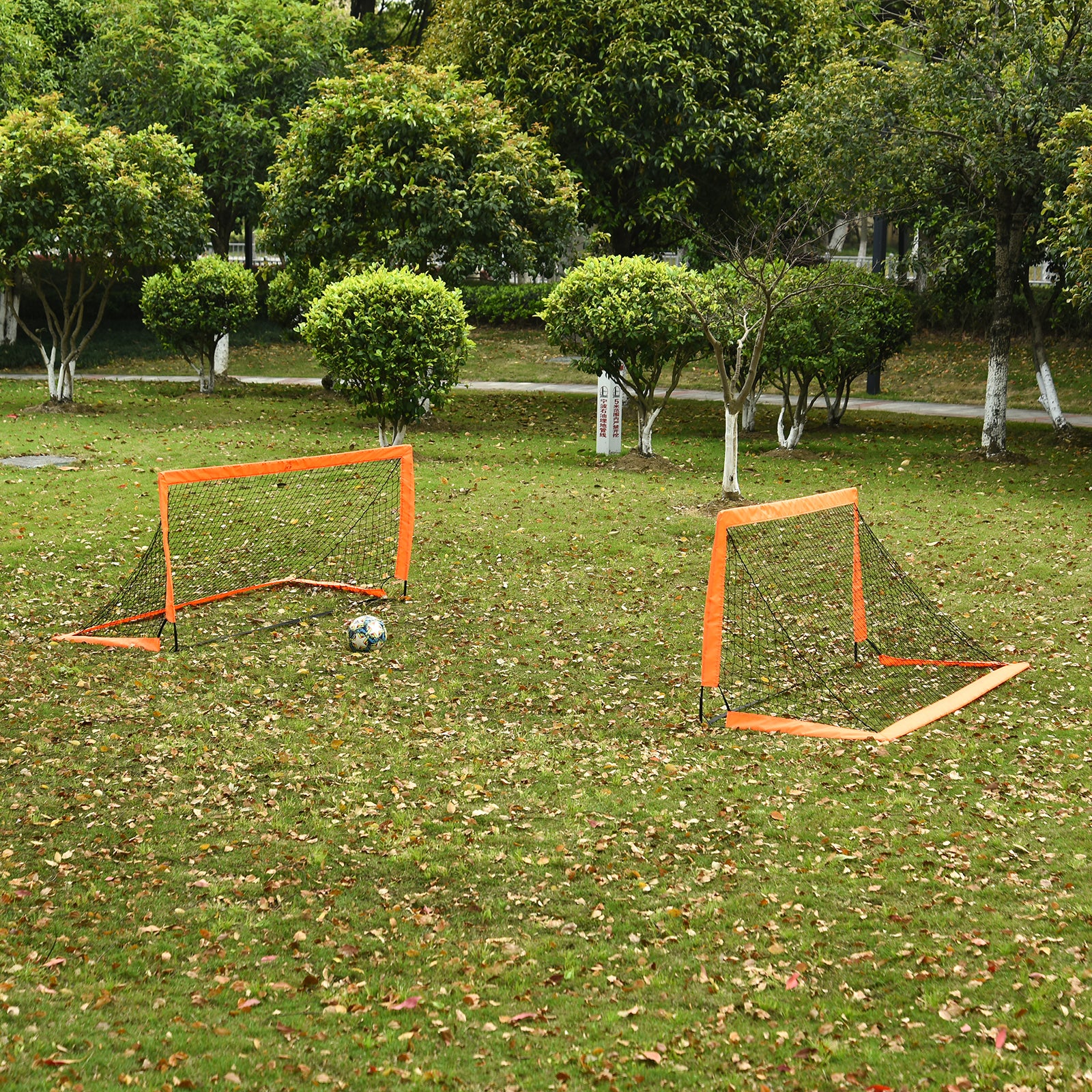 Football Goal Net Folding Outdoor With All Weather 6ft X 3ft | Orange