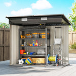7 X 4ft Outdoor Garden Storage Shed For Garden | Light Grey