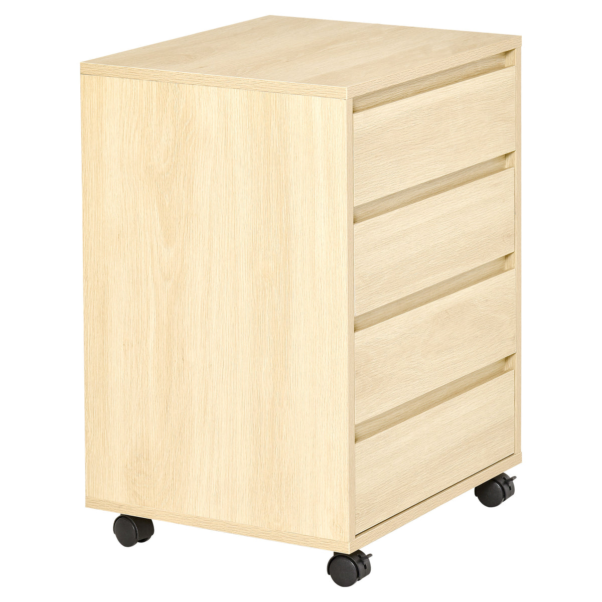 HOMCOM Mobile Vertical Filing Cabinet With 4 Drawers For Home