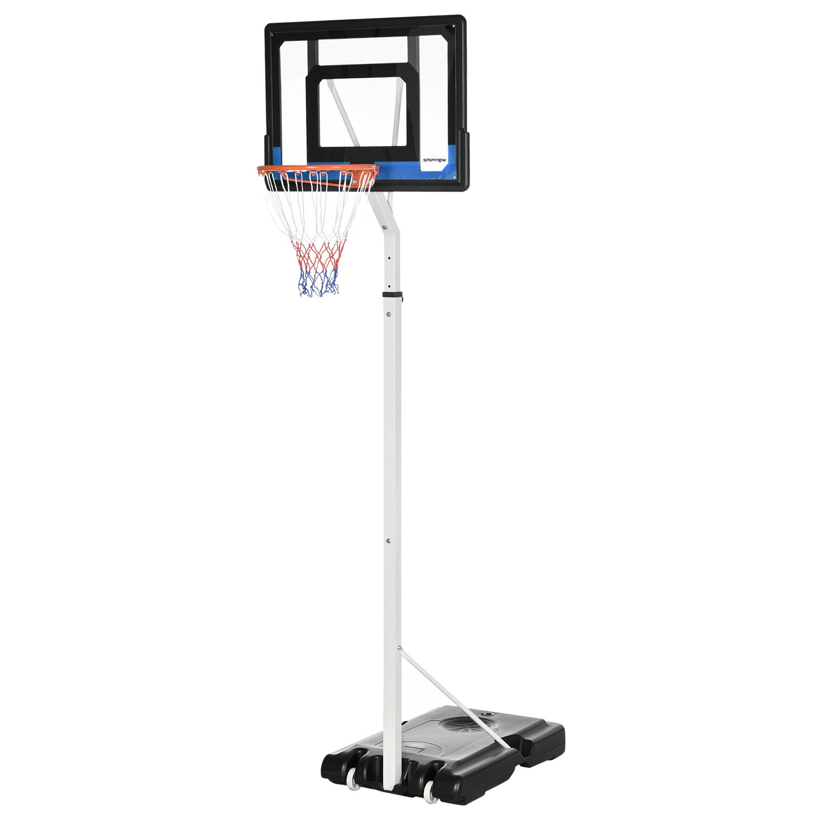 Adjustable Basketball Hoop, Plastic Backboard, Portable