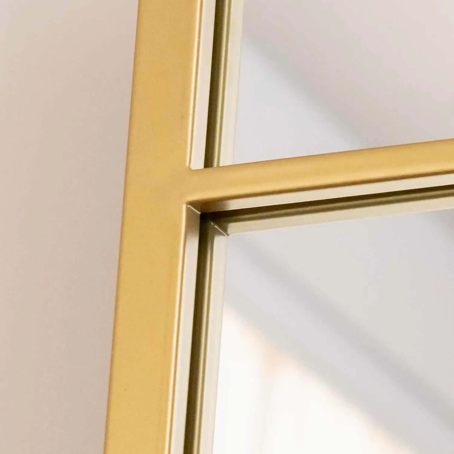 Aimi - Gold Metal Rectangle Window Mirror | 180cm x 90cm