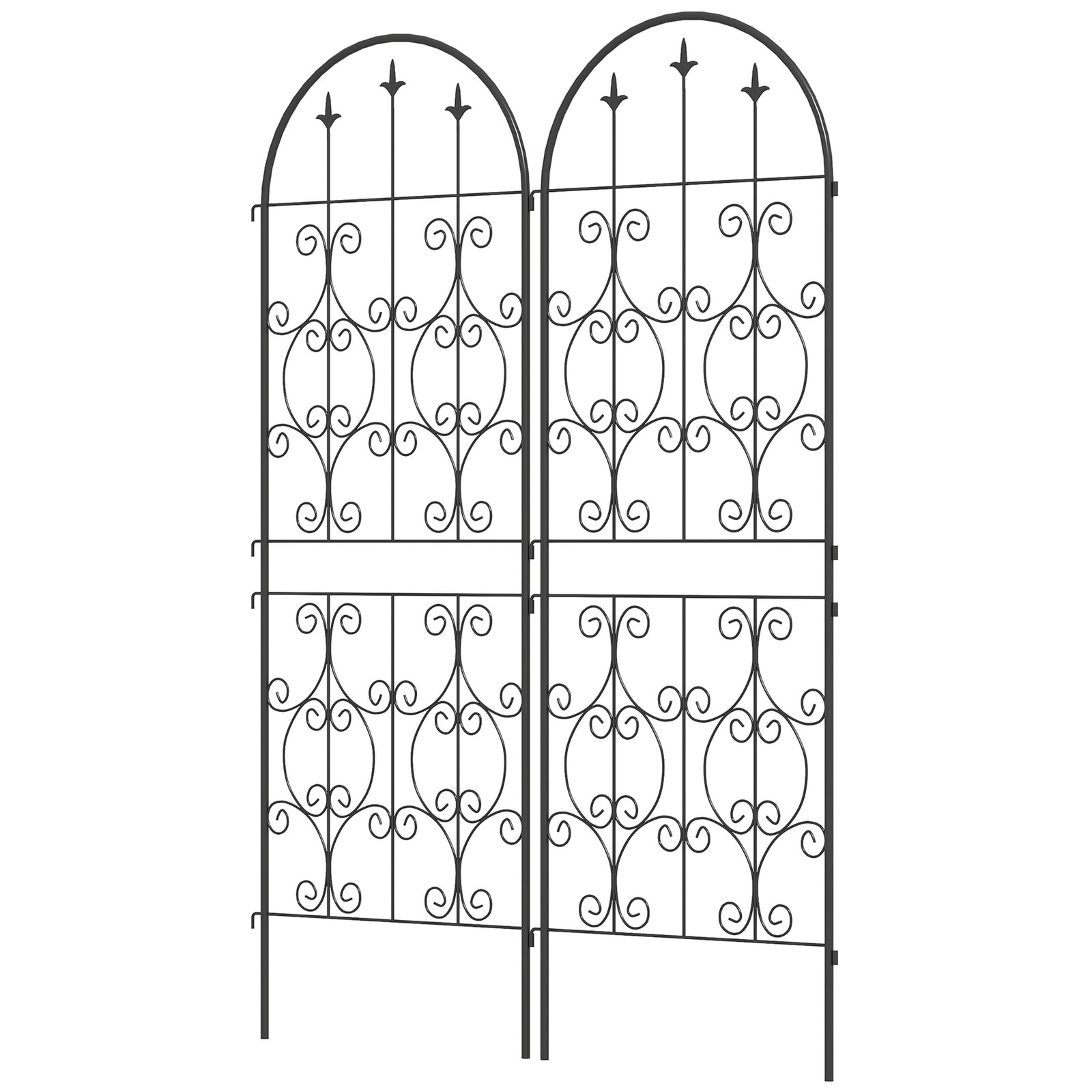 Set Of 2 Metal Garden Trellis, Outdoor Trellis Panels