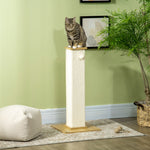 80cm Sisal Rope Scratching Post, Cat Scratching Post - White